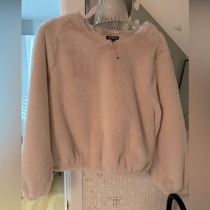 Express Pullover Crew Soft Faux Fur beige xsmall